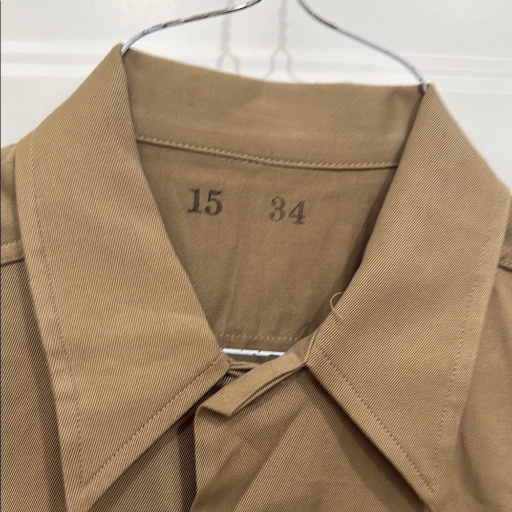 Men's Tan Military Style Shirt/jacket - Picture 2 of 7
